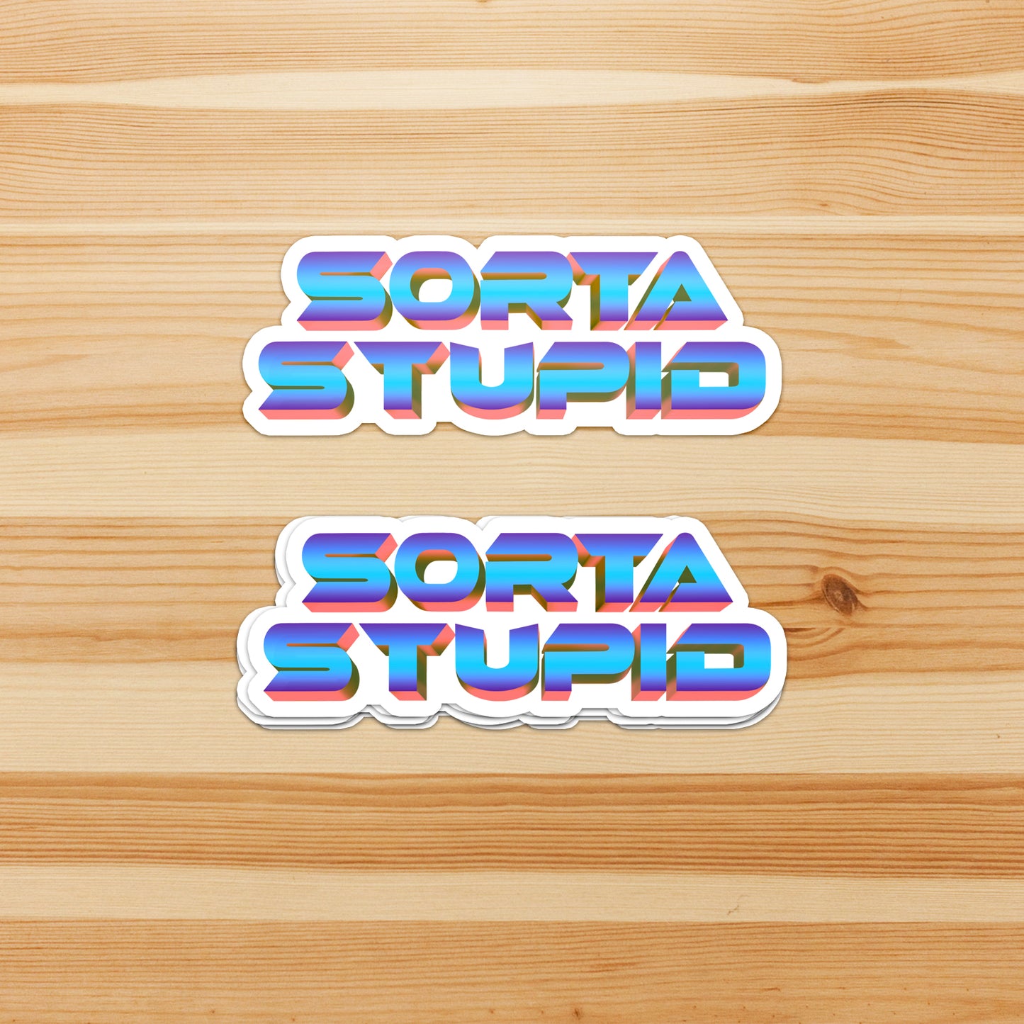 Sorta Stupid Cyber Retro - Sticker