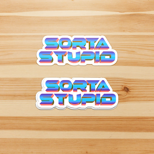 Sorta Stupid Cyber Retro - Sticker