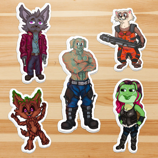 Billies of The Galaxy - Sticker Pack *COMIC SUPER HERO COLLECTION*