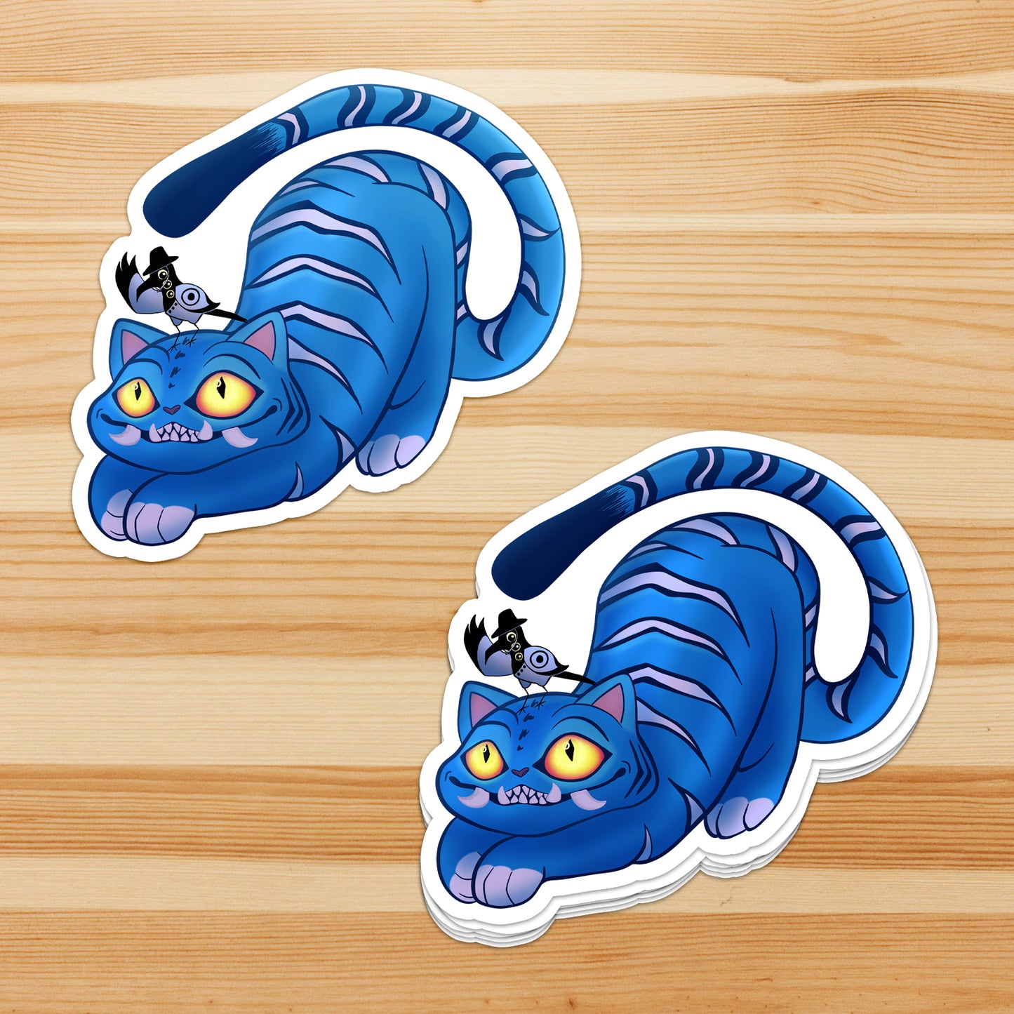 Demon Tiger & Bird Friend - Sticker