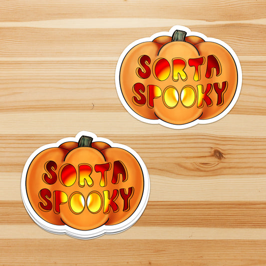 Creep it Sorta Spooky, Pumpkin - Sticker