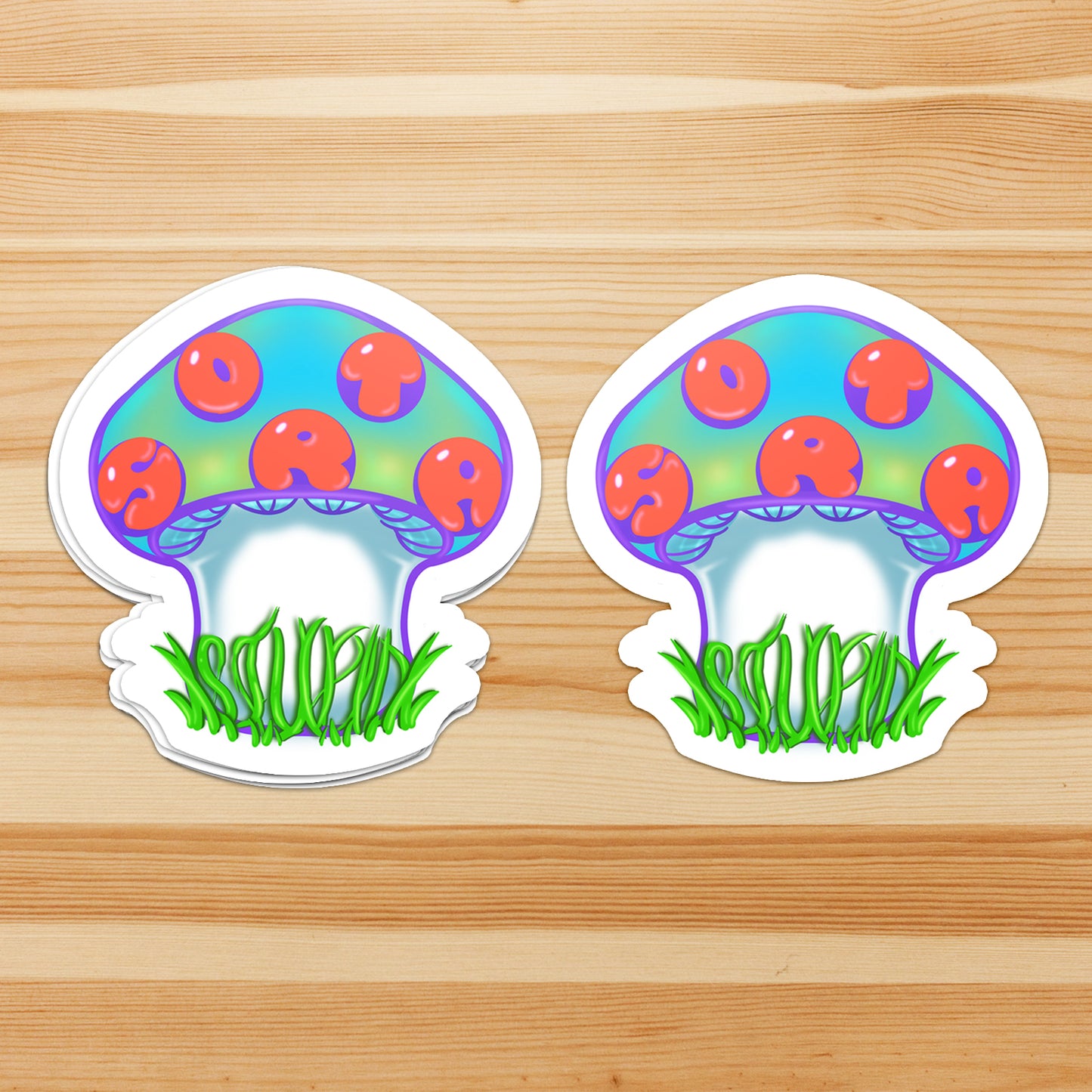 Sorta Stupid Trippy Mushroom - Sticker