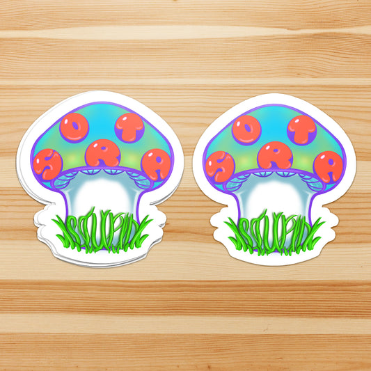 Sorta Stupid Trippy Mushroom - Sticker